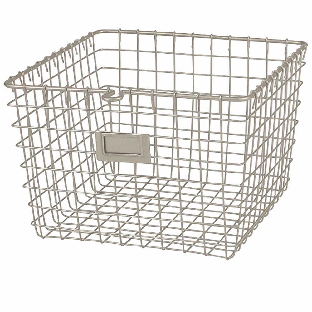 2 Wire Storage Basket,medium Nickel